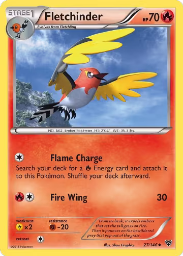 Fletchinder (27/146), XY Base Set — Pokémon card price
