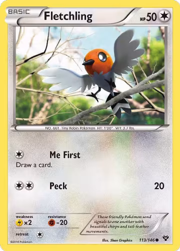 Fletchling (113/146), XY Base Set — Pokémon card price