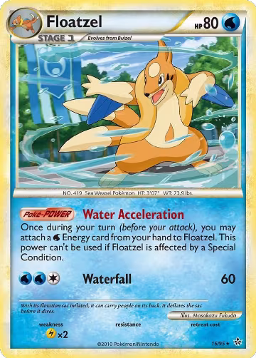 Floatzel (16/95), Unleashed — Pokémon card price