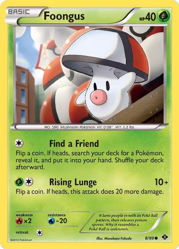 Foongus (8/99), Next Destinies — Pokémon card price