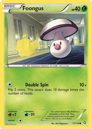 Foongus (17/124), Dragons Exalted — Pokémon card price