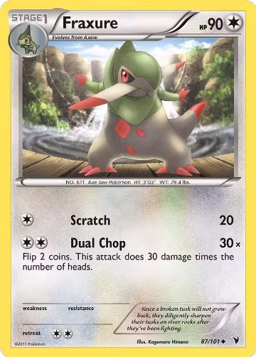 Fraxure (87/101), Noble Victories — Pokémon card price