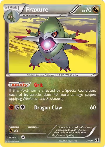 Fraxure (14) (14/20), Dragon Vault — Pokémon card price