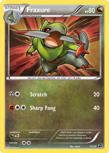 Fraxure (15) (15/20), Dragon Vault — Pokémon card price