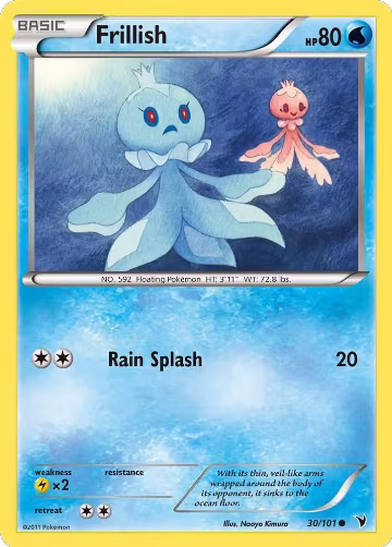 Frillish (30/101), Noble Victories — Pokémon card price