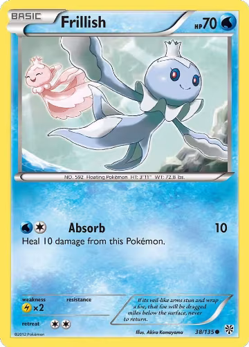 Frillish (38/135), Plasma Storm — Pokémon card price