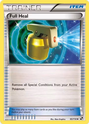 Full Heal (95/114), Black and White — Pokémon card price