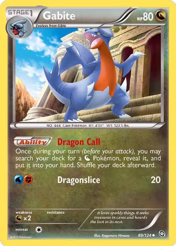 Gabite (89) (89/124), Dragons Exalted — Pokémon card price