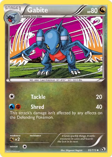 Gabite (95/113), Legendary Treasures — Pokémon card price