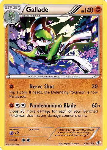 Gallade (81/113), Legendary Treasures — Pokémon card price