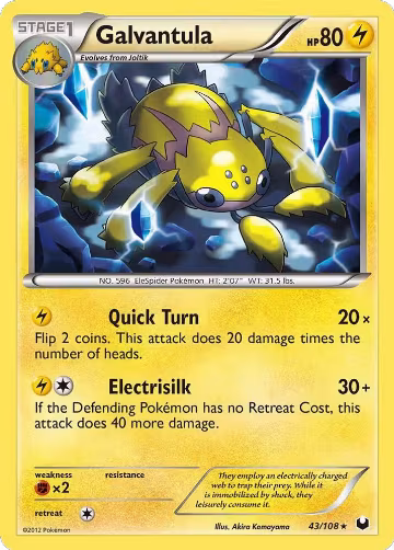 Galvantula (43/108), Dark Explorers — Pokémon card price