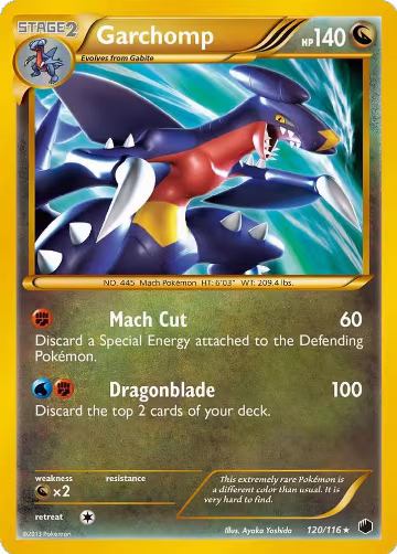 Garchomp (120 Secret Rare) (120/116) — card price