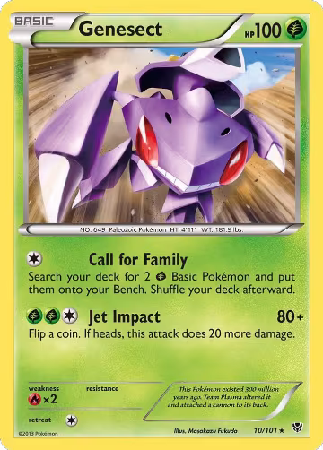 Genesect (10/101), Plasma Blast — Pokémon card price