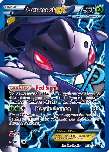 Genesect EX (Team Plasma) (97 Full Art) (97/101) — card price