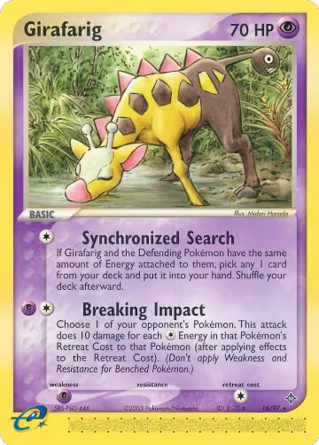 Girafarig (16/97), EX Dragon — Pokémon card price