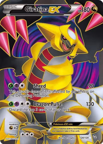 Giratina EX (124 Full Art) (124/124), Dragons Exalted — Pokémon card price