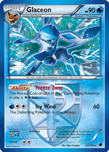 Glaceon (Team Plasma) (23/116), Plasma Freeze — Pokémon card price