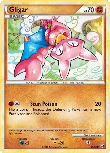 Gligar (49/90), Undaunted — Pokémon card price