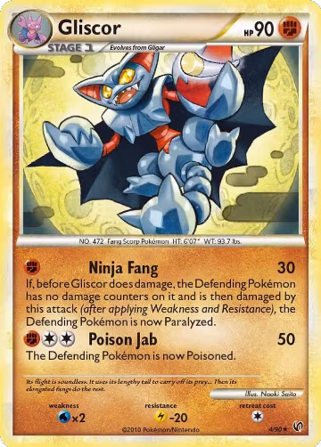 Gliscor (4/90), Undaunted — Pokémon card price