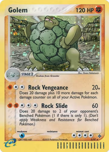 Golem (5/97), EX Dragon — Pokémon card price