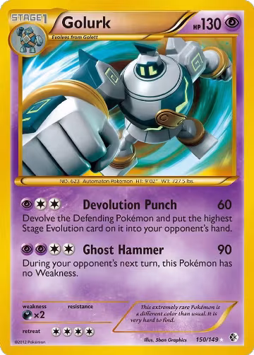 Golurk (150/149), Boundaries Crossed — Pokémon card price