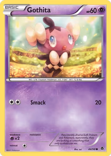 Gothita (44) (44/98), Emerging Powers — Pokémon card price