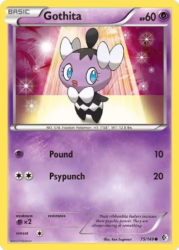 Gothita (75/149), Boundaries Crossed — Pokémon card price