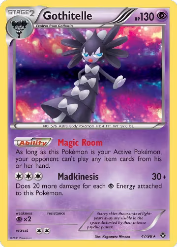 Gothitelle (47) (47/98), Emerging Powers — Pokémon card price