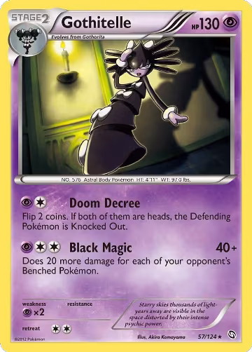 Gothitelle (57/124), Dragons Exalted — Pokémon card price