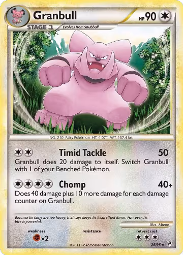 Granbull (26/95), Call of Legends — Pokémon card price
