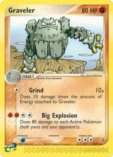Graveler - 29/97 (29/97), EX Dragon — Pokémon card price