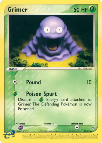 Grimer (57/97), EX Dragon — Pokémon card price
