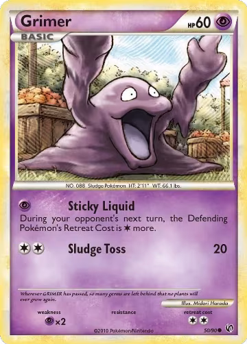 Grimer (50/90), Undaunted — Pokémon card price