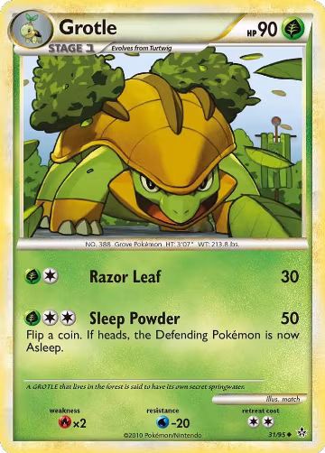 Grotle (31/95), Unleashed — Pokémon card price