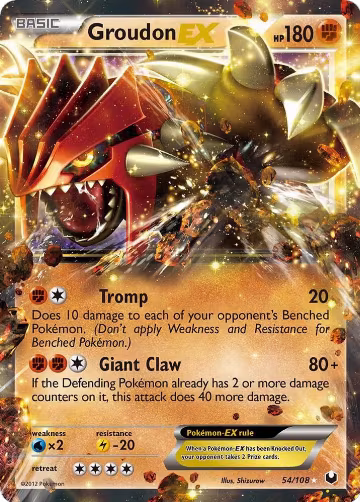 Groudon EX (54/108), Dark Explorers — Pokémon card price