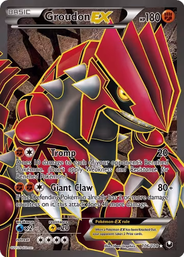 Groudon EX (106 Full Art) (106/108) — card price
