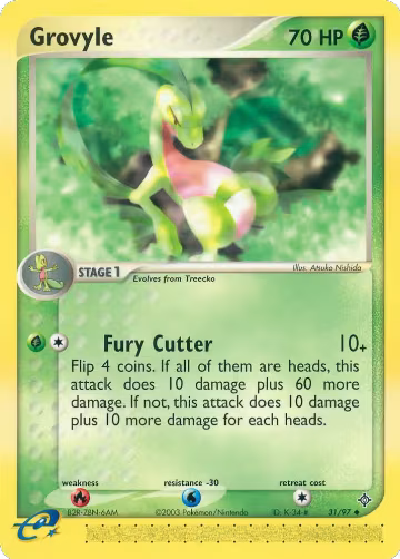 Grovyle (31/97), EX Dragon — Pokémon card price