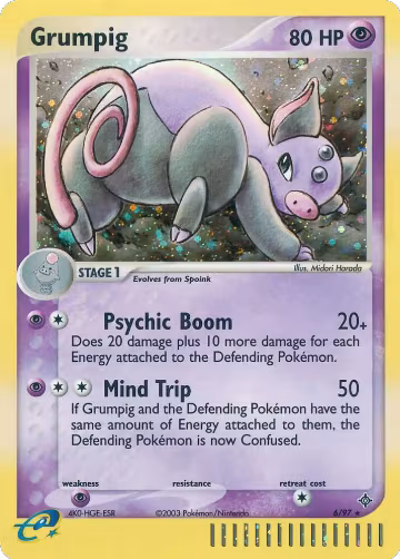 Grumpig (6/97), EX Dragon — Pokémon card price