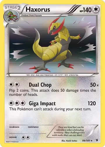 Haxorus (88/101), Noble Victories — Pokémon card price