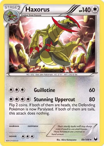 Haxorus (89/108), Dark Explorers — Pokémon card price