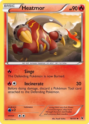 Heatmor (18/101), Noble Victories — Pokémon card price