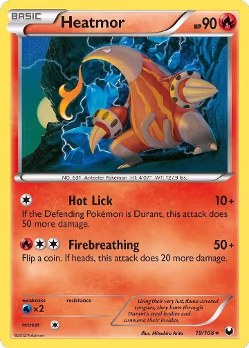 Heatmor (19/108), Dark Explorers — Pokémon card price