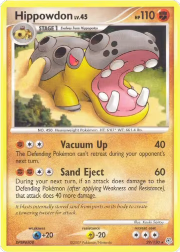 Hippowdon (29/130), Diamond and Pearl — Pokémon card price