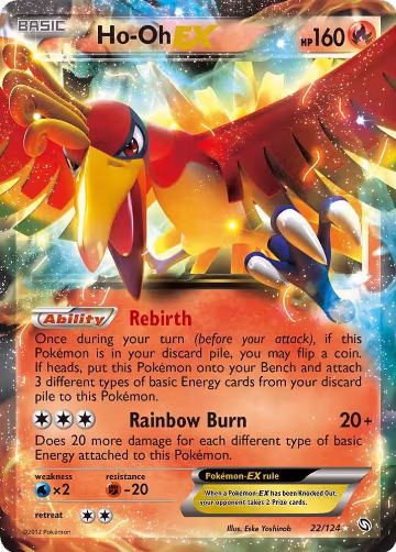 Ho-Oh EX (22/124), Dragons Exalted — Pokémon card price
