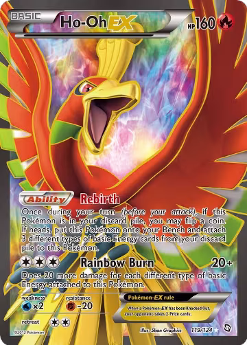 Ho-Oh Ex (119 Full Art) (119/124), Dragons Exalted — Pokémon card price
