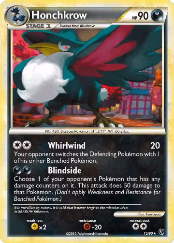Honchkrow (15) (15/90), Undaunted — Pokémon card price