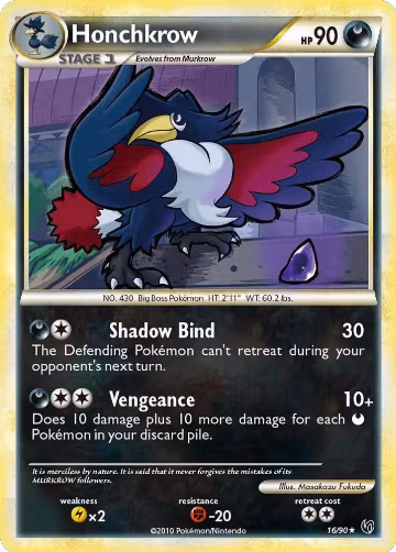 Honchkrow (16) (16/90), Undaunted — Pokémon card price