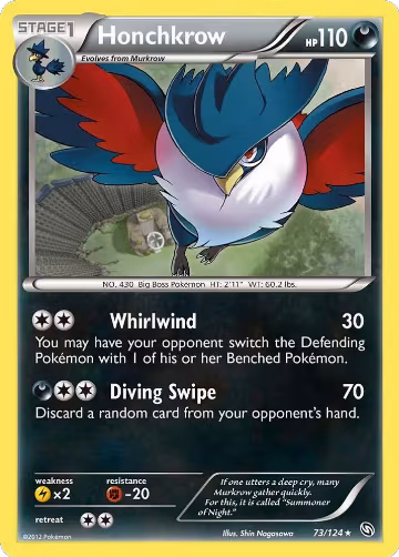 Honchkrow (73/124), Dragons Exalted — Pokémon card price