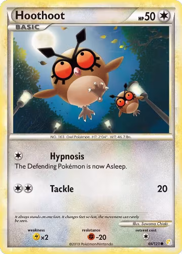 Hoothoot (66/123), HeartGold SoulSilver — Pokémon card price