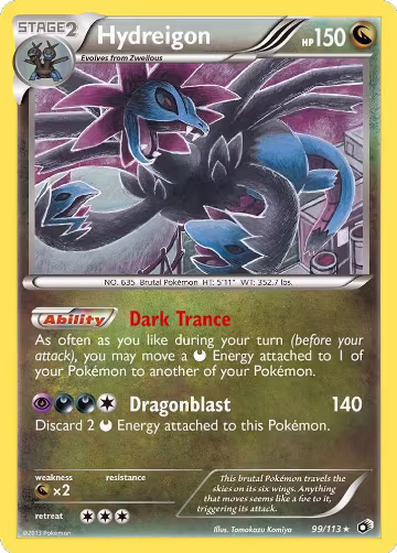 Hydreigon (99/113), Legendary Treasures — Pokémon card price